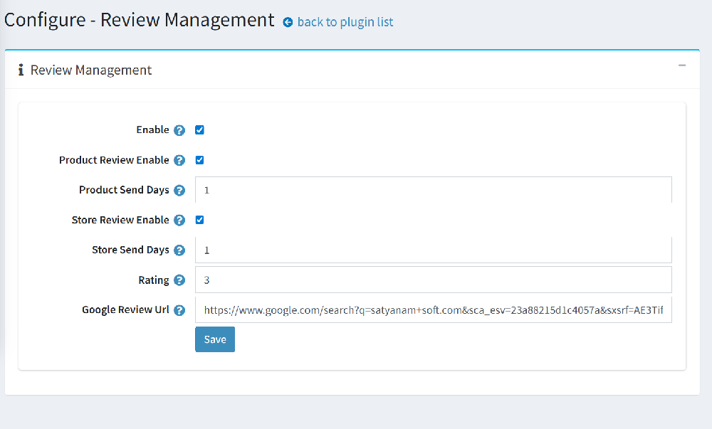 FAQ plugin main configuration
